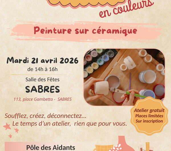 Flyer Atelier Peinture sur céramique Illustratif Pastel – 1