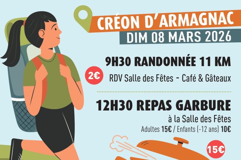 Créon d’ARmagnac – Rando garbure – 8 Mars