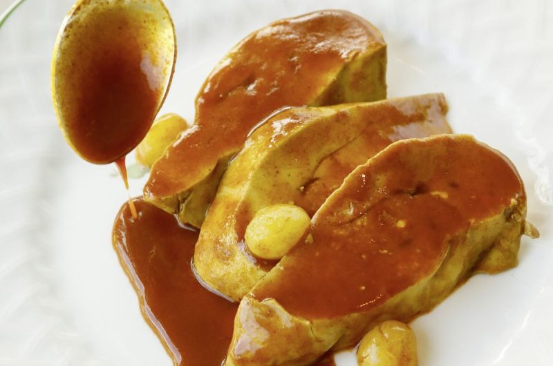 FOIE GRAS DE CANARD CHAUD AUX RAISINS