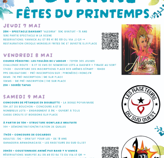 Fête du printemps Poyanne 7-9 MAI