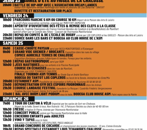 Fêtes de Montfort 24-27 JUILLET