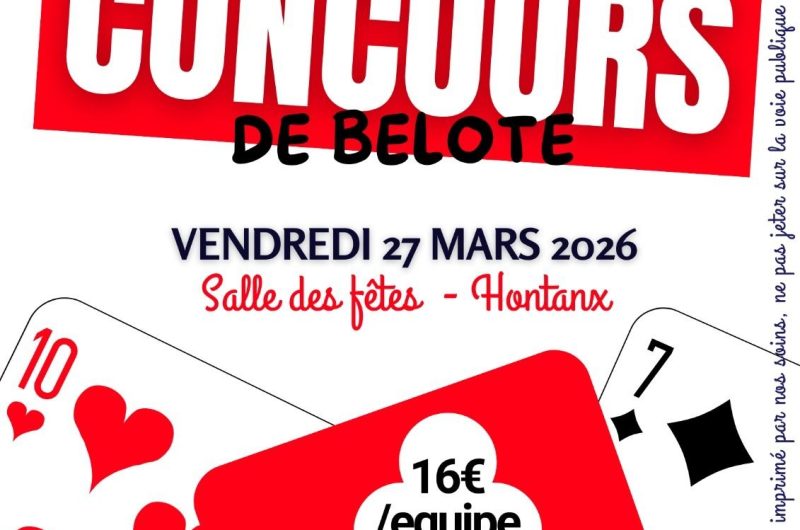 Hontanx – Concours de belote – 27 Mars