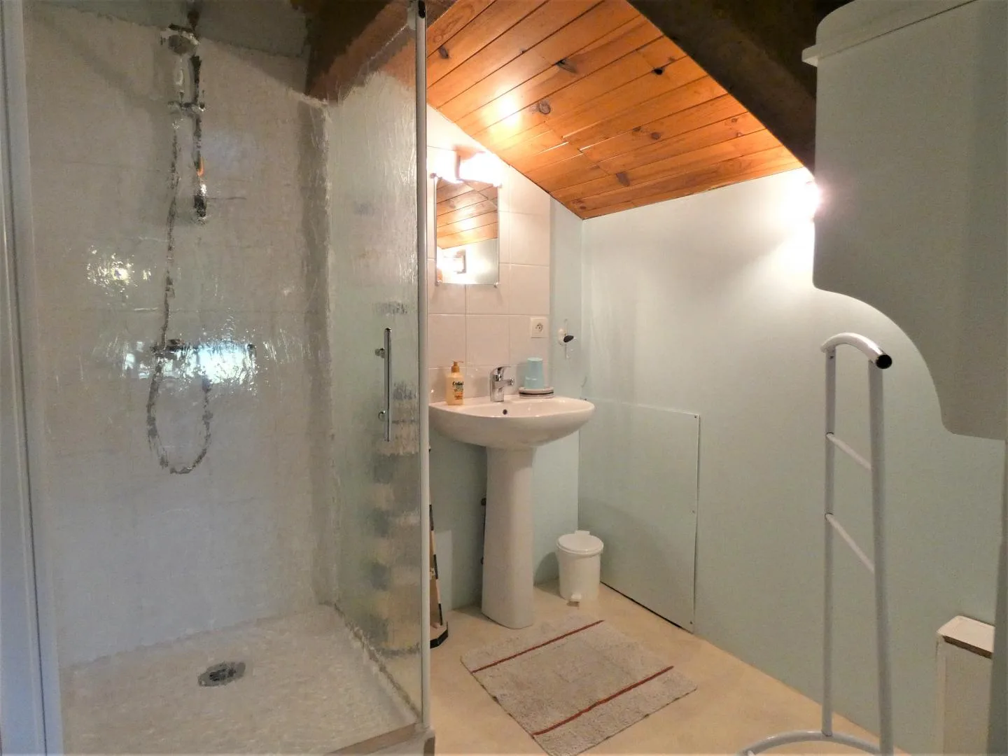 Salle d’eau et WC de la Chambre Les Bleuets Donc en plus de l’autre salle d’eau de l’ Appartement