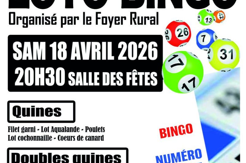 Sarbazan – Loto du Foyer Rural (2) – 18 Avril