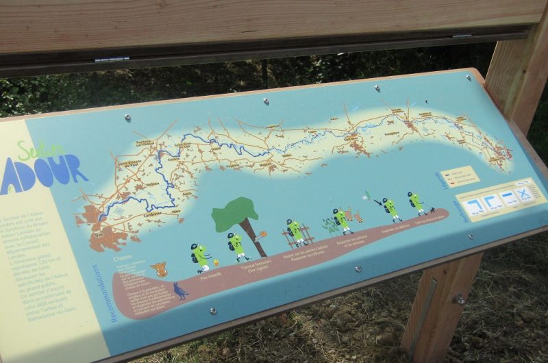 Sentier de l’Adour – Panneau – signalétique