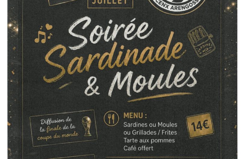 Soirée Sardinane et Moules FC Morcenx Arengosse 19 07 2026