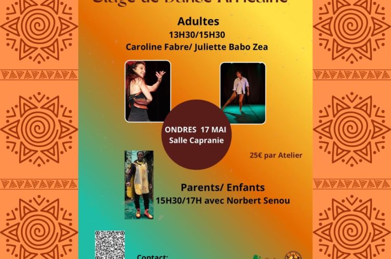 Retouches visuels Tourinsoft animations – Stage danse africaine Ondres