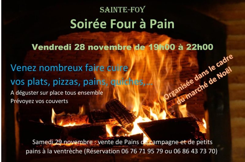 Ste Foy – Soirée four à pain – 28 Novembre