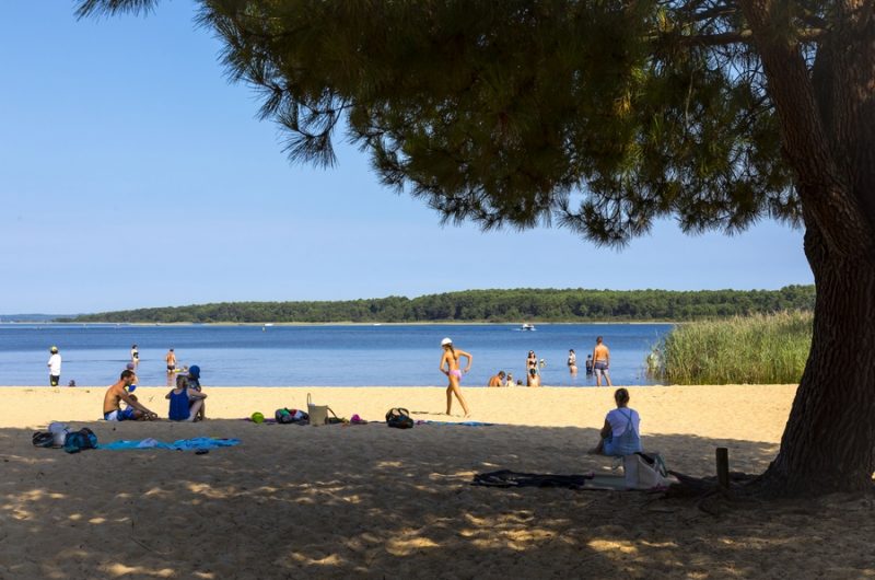 lac sanguinet plage_